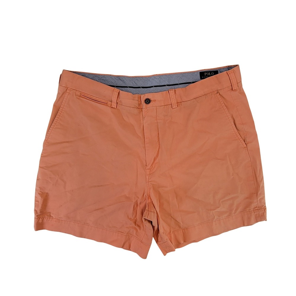 Polo Ralph Lauren Peach Stretch Classic Fit Flat Front Shorts Mens‎ 38